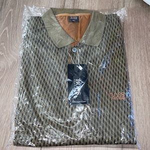 HUGO BOSS Green patterned Polo